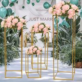 Coco® - Bruiloft bloemen standaard - 4 verschillende hoogtes - Feest - Goud - Metaal - Eenvoudige montage