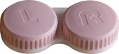 Lensbakjes - 2 stuks - Roze doppen - Compact - Antibacterieel - Roze - L/R Inscriptie - Lenzenhouders - Lenzendoosjes