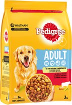 2x Pedigree - Adult - Droogvoer Hondenbrokken - Rund - 3kg (6kilo)