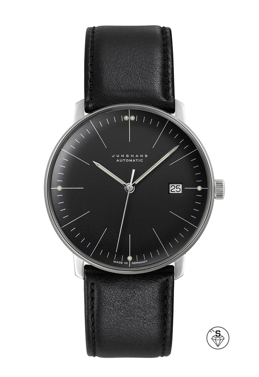 Junghans Max Bill 27-4701.02 - automaat - horloge - klassiek - heren - dames - vintage - zwarte wijzerplaat - vintage - luxe cadeau