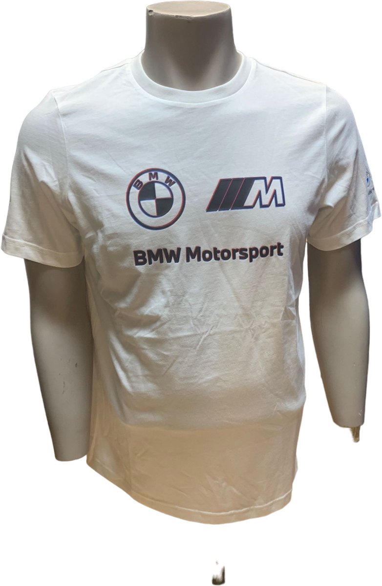 PUMA BMW MMS Logo Tee T-shirt – Mannen Wit