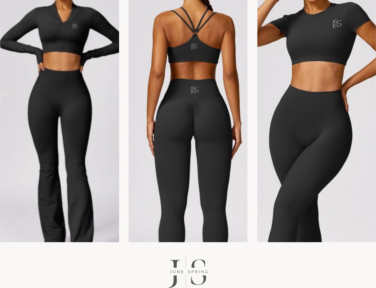 June Spring - Sport Legging - Maat XL/Extra Large - Kleur Zwart - Flaired - Hoogwaardige kwaliteit - Vocht afvoerend - Flexibel - Comfortabel - Bil Lift - Anti-cellulite