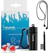Soundmanager - Earplugs - Oordoppen - SNR 27 dB - Geschikt voor Festival, Slapen, Muziek en Motorrijden