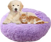 Donut hondenmand 50cm - voor hond en kat - wasbaar - antislip - paars