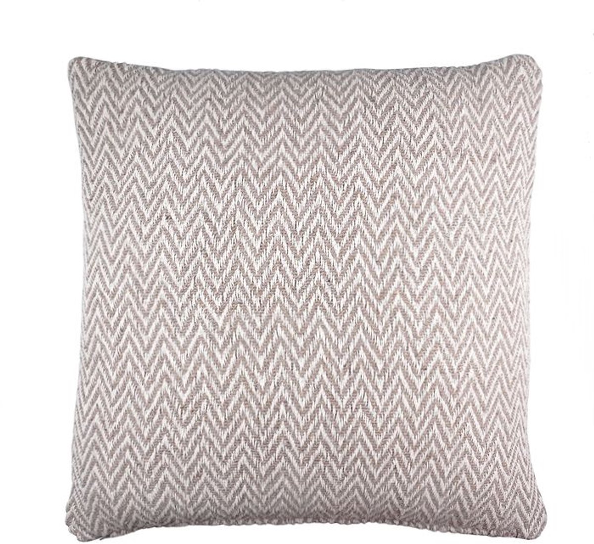 Linen & More Sierkussen 'Zigzag' (45cm x 45cm, Taupe)