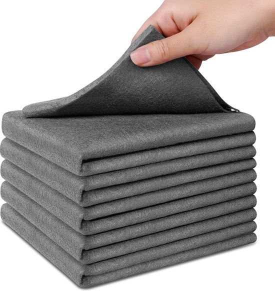 Lusee Microvezel reinigingsdoek 30 x 30 cm, 15 stuks verdikte magische reinigingsdoek, herbruikbare reinigingsdoeken, microvezel handdoek voor raamspiegels, auto, badkamer, keuken