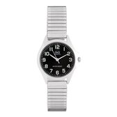 Q&Q-Horloge-Dames-Rekband-Duidelijke wijzerplaat-Zilverkleurig-30MM
