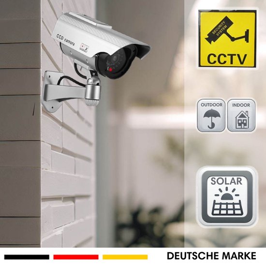 Fausse caméra de sécurité CCTV avec flash LED infrarouge, fausse caméra
