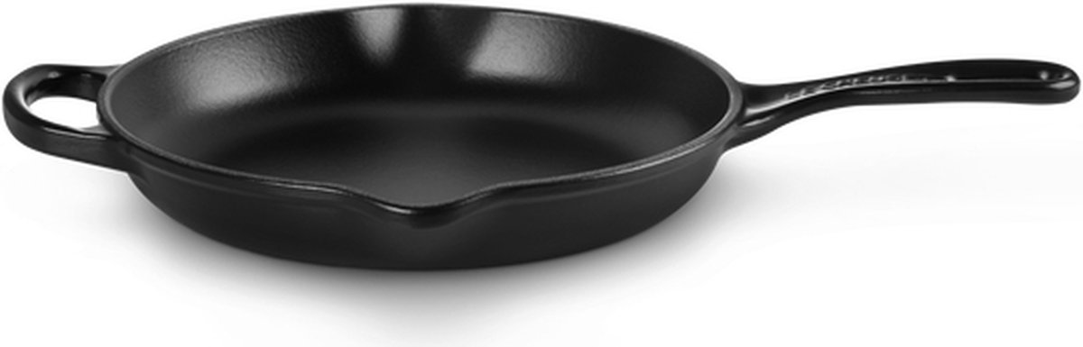 Le Creuset - Gietijzeren ronde skillet in Mat Zwart 23cm