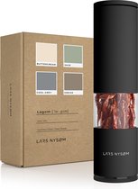 LARS NYSØM - Chilimolen 'Lagom' - Roestvrij Stalen Snijblad - Design Kruidenmolen - Onyx Black