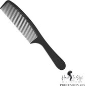 Cheveux in Stijl® Comb 0612 - Peigne à cheveux antistatique en carbone avec poignée - Peigne de coiffure normal, outils capillaires pour coiffeurs - Peigne antistatique en carbone
