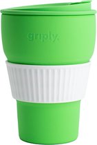 Griply to go - Tasse à café pliable en silicone avec anneau - Vert arcadien - 355ml