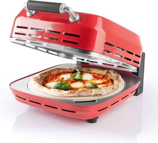 GOURMETmaxx elektrische pizzaoven incl. pizzasteen – rood
