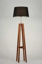 Lumidora Vloerlamp 30430 - LILLE - E27 - Zwart - Hout - ⌀ 45 cm