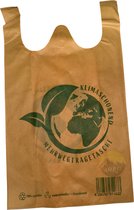 KURTT - 20 stuks boodschappentas - Tas - non woven tas - bruin - handtas - schoudertas - boodschappentas - big shopper - shopper - tassen - cadeau - milieuvriendelijk - recyclen- recyclebaar - klimaatschoon