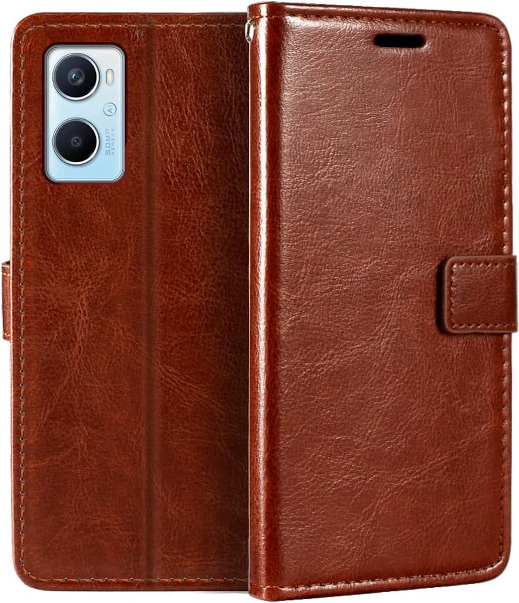 Portemonnee Book Case Hoesje Geschikt voor: Oppo A96 - bruin