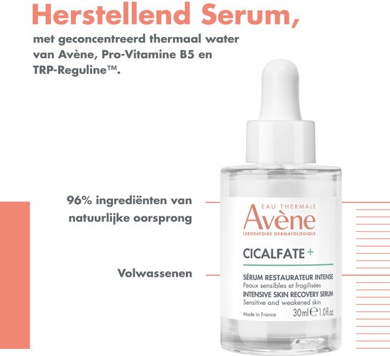 Avène Cicalfate+ Intensief Herstellend Serum 30ml, met 96% ingrediënten van natuurlijke oorsprong.