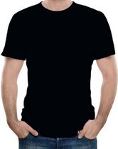 T-Shirt 100% Katoen- Zwart- XXL (Set of 4)