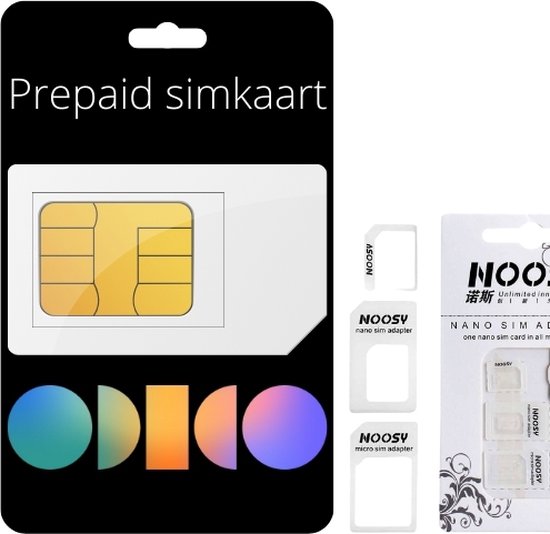 Odido Prepaid met €10 beltegoed - Inclusief NOOSY Simkaartadapter - Past in elke telefoon