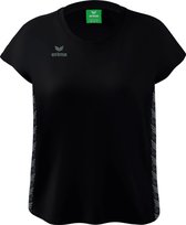 Erima Essential Team T-Shirt Dames - Zwart / Slate Grey | Maat: 36