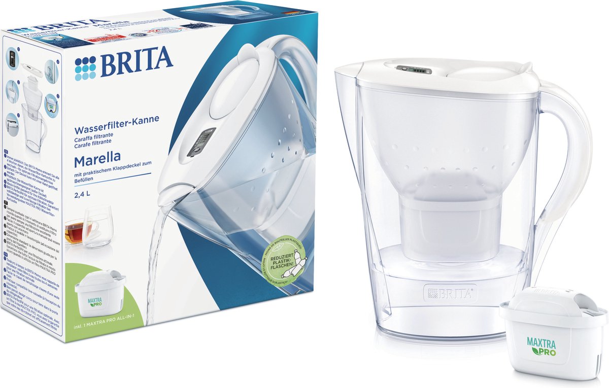 BRITA Marella Waterfilterkan 2.4L + MAXTRA PRO Waterfilter 1051118