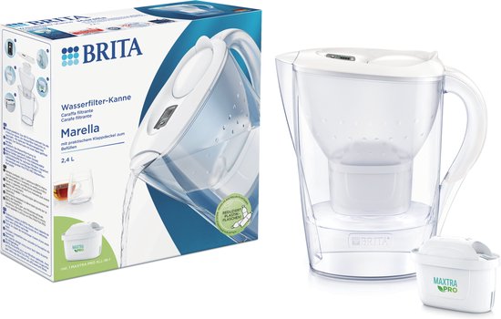 Brita Marella Filtre à eau dans une carafe 2,4 l Transparent, Wit