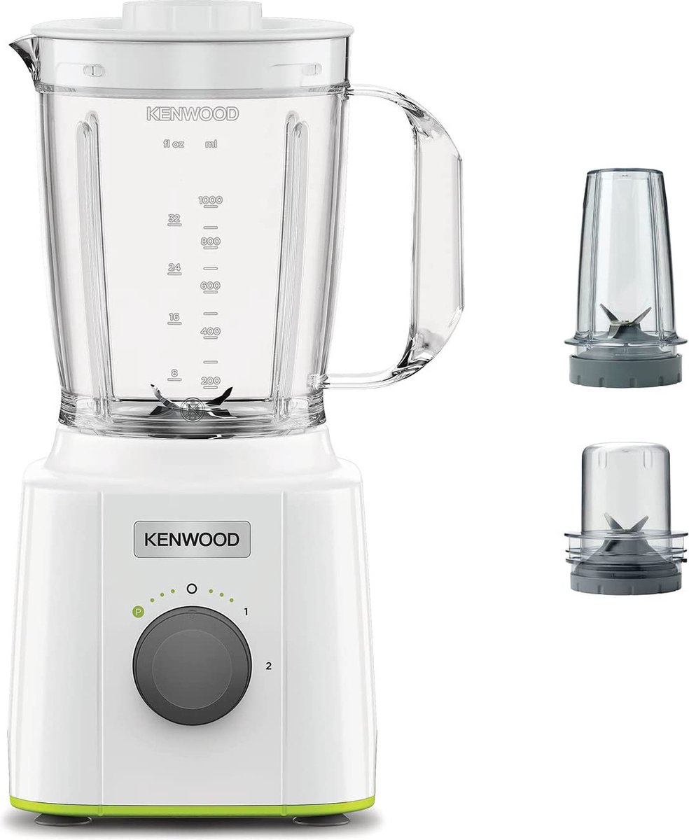 Kenwood Blend-Xtract 3-in-1 BLP31.D0WG 1,6 l Blender voor op aanrecht 350 W Transparant, Wit