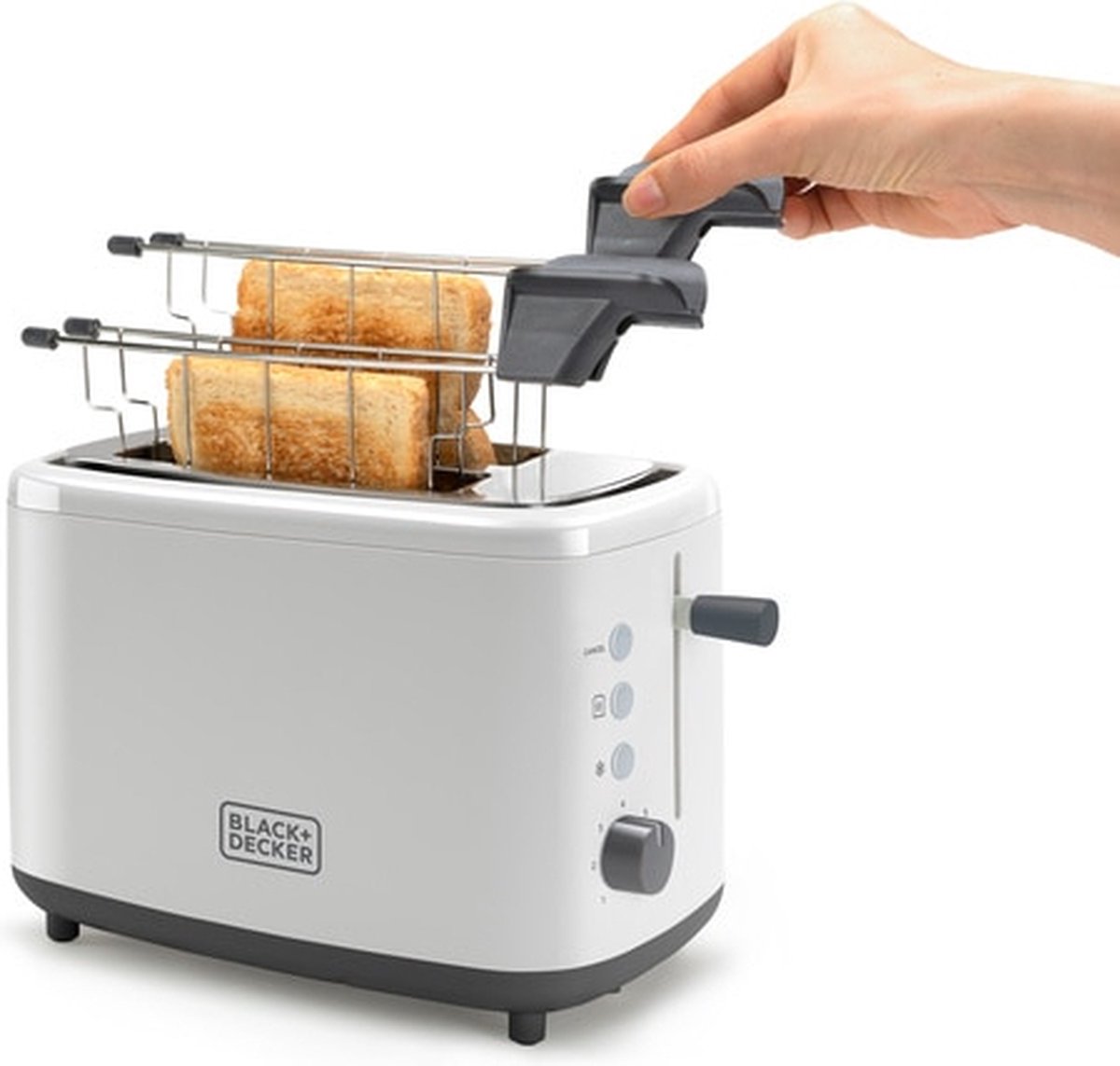 Black & Decker BXTOA820E broodrooster 2 snede(n) 820 W Wit