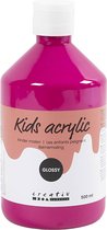 Acrylverf Glossy, roze, 500 ml/ 1 fles