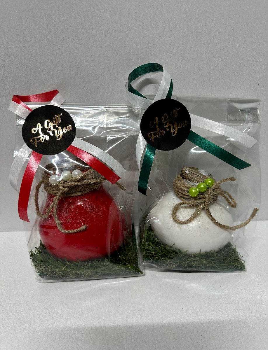 Bulbs4you - Wax amaryllis duo rood/wit in geschenkverpakking - relatiegeschenk