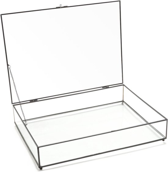 VTWonen - Glass Storage Box with Black Frame