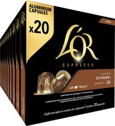 Tasses à café L'OR Lungo Estremo - 10 x 20 tasses - Pack discount