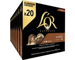 L'OR Lungo Estremo Koffiecups - Intensiteit 10/12 - 10 x 20 capsules