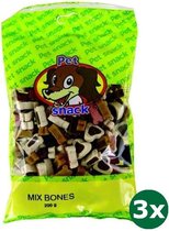 3x200 gr Petsnack mix bones hondensnack