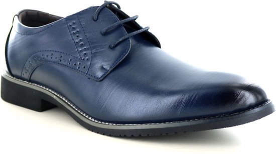 Chaussure homme soignée | Cuir | Bleu | Taille 45