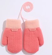 Ychee - Unisex Kinder Winter Wanten - Handschoenen - Wol - Warm - Klein - Outdoor - 1-3 jaar - Roze