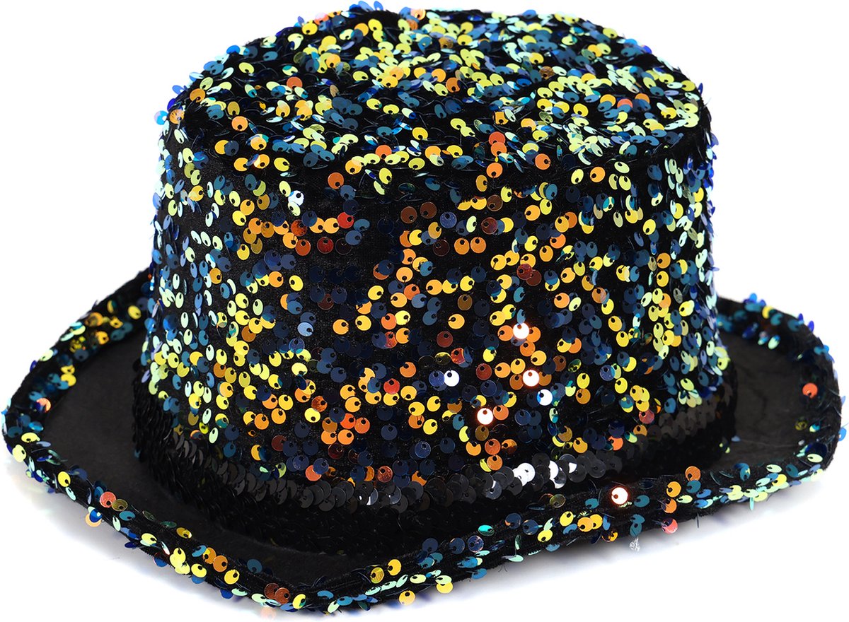 Hoge Hoed - Pailletten Groen - One Size - Volwassenen - Unisex - Een Stuk