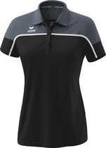 ERIMA Change Polo Dames Black Grey-Slate Grey-Wit Maat 40