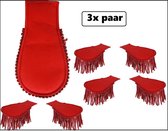 3x Paire d'épaulettes rouges - Thema carnaval défilé party épaulette festival