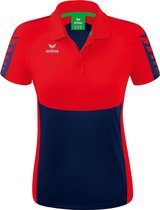 ERIMA Six Wings Polo Dames New Navy-Rood Maat 40