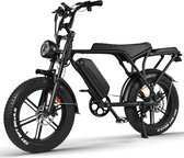 Kick&Move - V8 - Fatbike - E-Fatbike - Vélo électrique - Fatbike électrique - Fatbike électrique - Puissance 250 W - Shimano 7 vitesses - Zwart