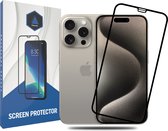 Prisma NL® iPhone Screenprotector voor iPhone 15 Pro Max - Premium - Beschermglas - Gehard glas - 9H - Zwarte rand - Tempered Glass - Full cover