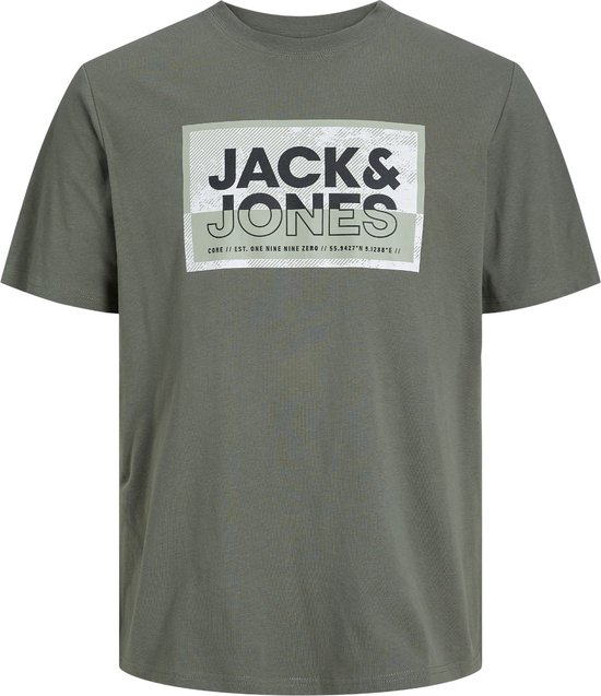 Jack & Jones t-shirt jongens - groen - JCOlogan - maat 128