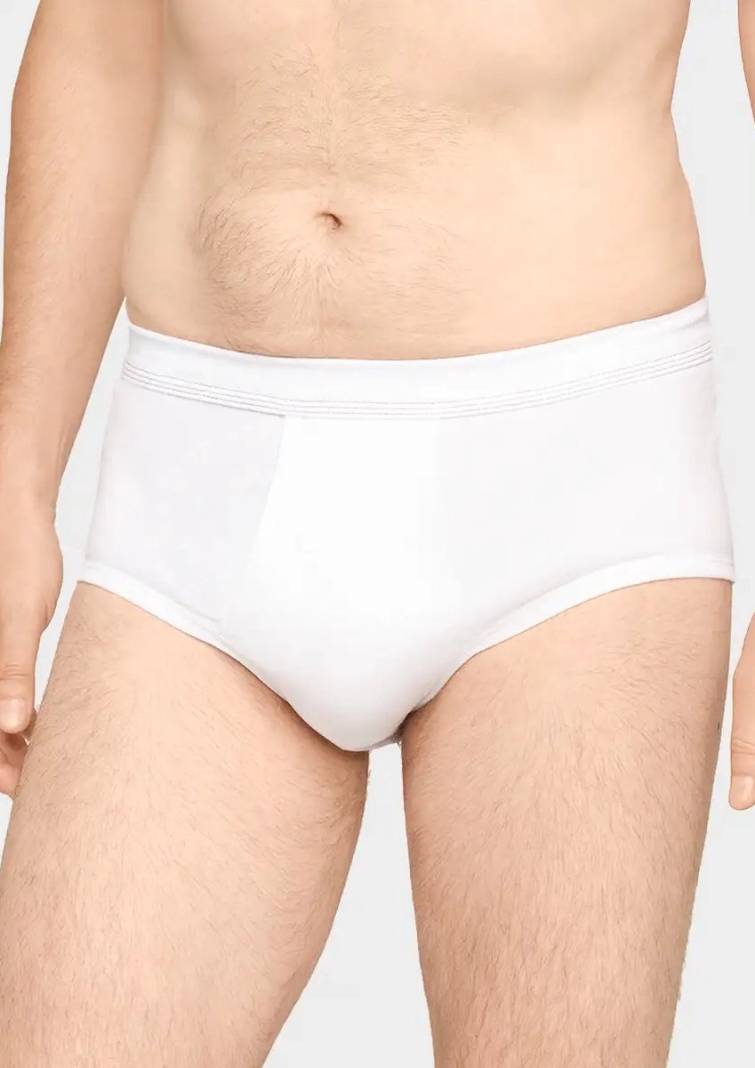 Heren heupslip wit 6440 - Grote maten - Met gulp - Heren ondergoed - Mannen onderbroek - 7XL/13