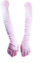 BamBella® Lange Handschoenen Roze onesize Lange Elastische | One Size |