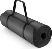 Yoga Mat Extra Dik - Fitness Mat Extra Dik - Zwart - 185x60x1 CM
