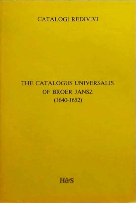 ISBN The Catalogus Universalis of Broer Jansz (1640-1652), Livre broché