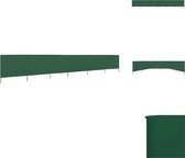 vidaXL inklapbare Windscherm - groen - 800 x 80 cm - nonwoven stof - houten paal - Windscherm (tent)