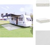 vidaXL Tentmat Camping - 100 x 500 cm - Weerbestendig en ademend - Wit - Tenttapijt