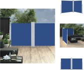 vidaXL Zijluifel - Grote - Blauw 120 x (0-600) cm - Uv-bestendig Polyester - Automatisch oprollend - Windscherm (tent)